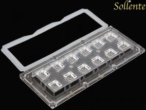 China 60 Degree 2x6 Led Array Lens For 12W Led Light Components on sale