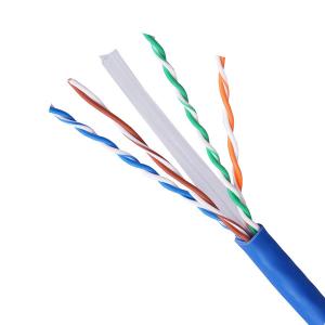 China Blue UTP CAT6 Cable 23AWG Extend To 550MHz CM PVC High Speed Network Cable wholesale