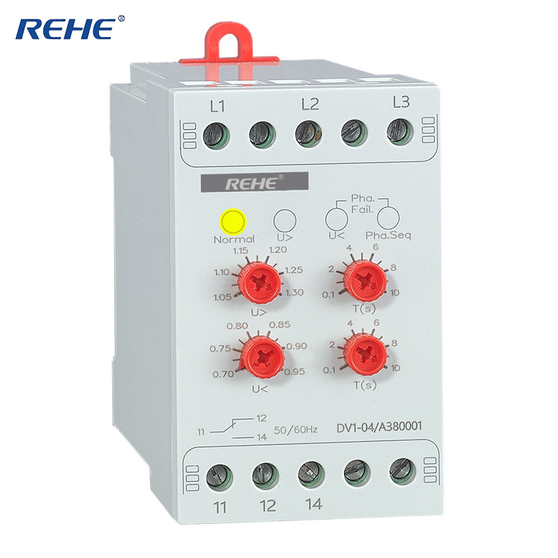 DV1-04 Programmable Voltage Relay Monitoring 3 Phase Voltage Monitor Relay Voltage Device