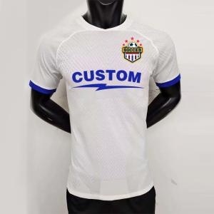 China OEM Football Soccer Jersey Customized Design Club Brand Team Match White wholesale