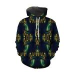 Men's Graphic Print Long Sleeve Drawstring Hoodie Pullover Sweatshirt