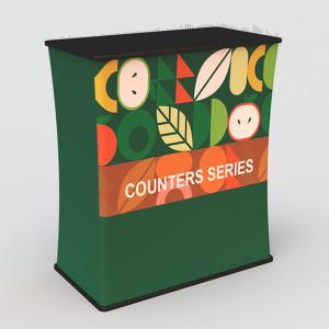 China 160g 230g Tension Fabric Portable Reception Desks Rectangle Pop Up Counter Case wholesale