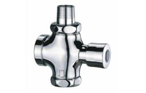 China Press Button Self Closing Flush Valves / Chrome Finish Brass Sink Faucets for Hotel wholesale