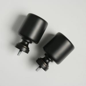 China Light Weight Acrylic Diamond Black Resin Curtain Rod Finials wholesale