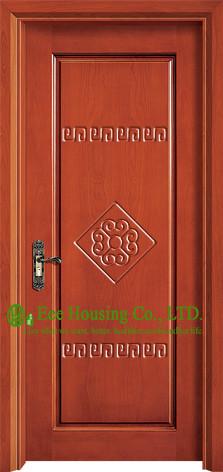 Custom Mahogany Timber Veneer Wood Front Door For Villas/Apartments, Teak Wood