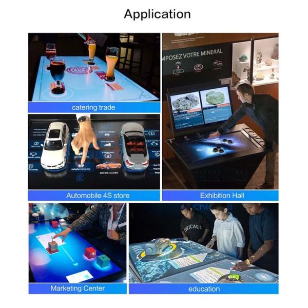 55 inch Advertising Kiosks hd videos interactive whiteboard touch screen table with touch screen