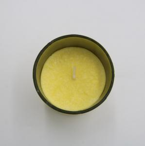 China 9cl Yellow Electroplated Glass Jar Scented Candle With Cracked Pattern wholesale