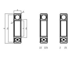 China Heavy Load Deep Groove Ball Bearings M6306 ZZ wholesale