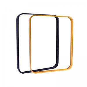 China Brushed Bending Aluminium Square Mirror Frames Rectangular Rounded Corners on sale