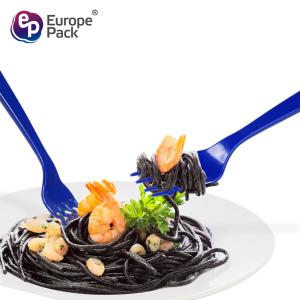 China Eco-friendly material reusable colorful plastic noodle shape food fruit forks wholesale