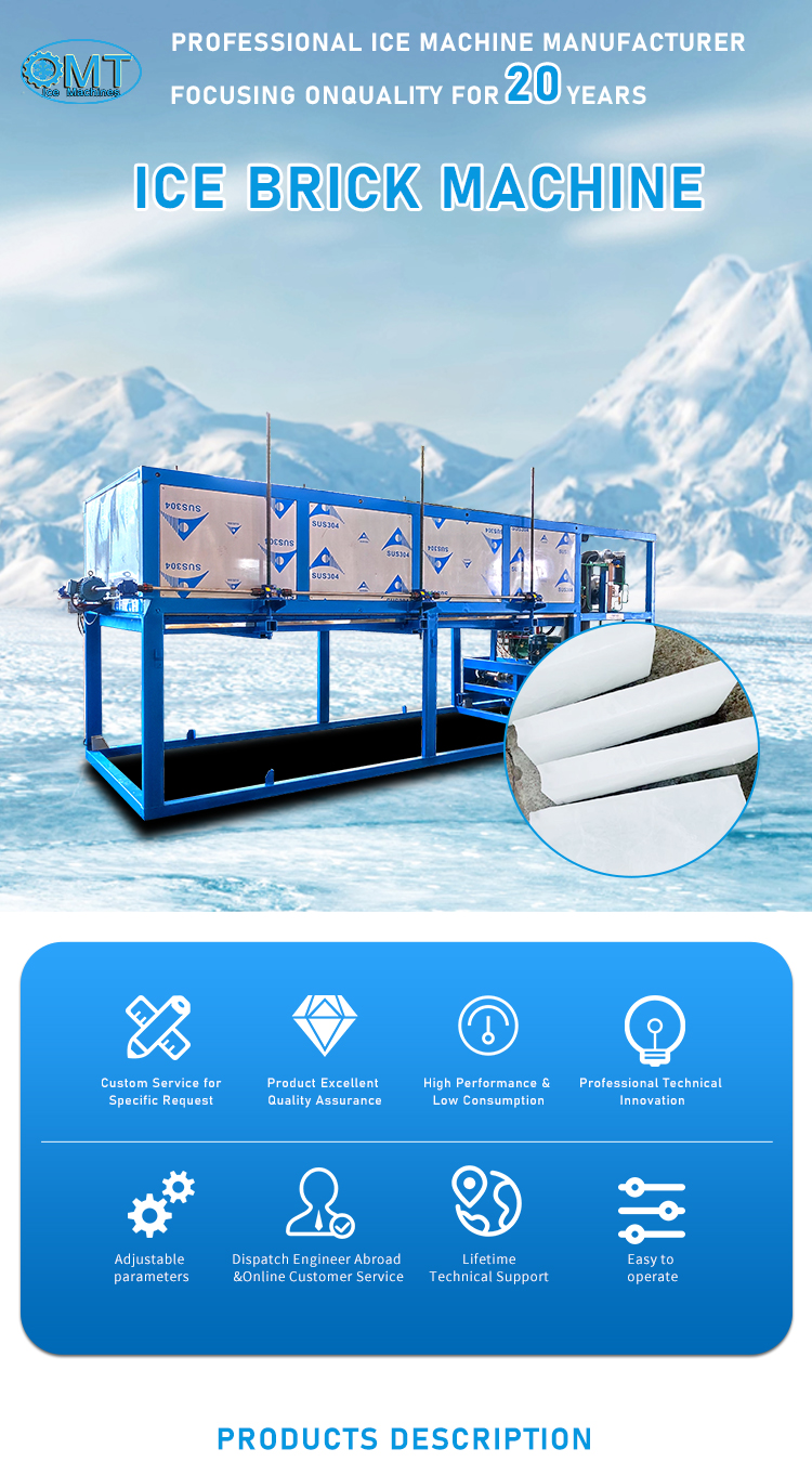 Food Grade Commercial Block Ice Maker Stable 10 Ton Ice Block Making Machine