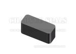 Black Rectangular Rubber End Caps Ozone Hot Air Aging Heat Resistant