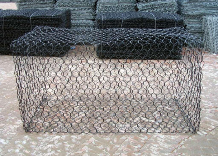 Low Carbon Iron Wire Gabion Basket With Mesh Hole 60x80mm/80x100mm/10x12mm