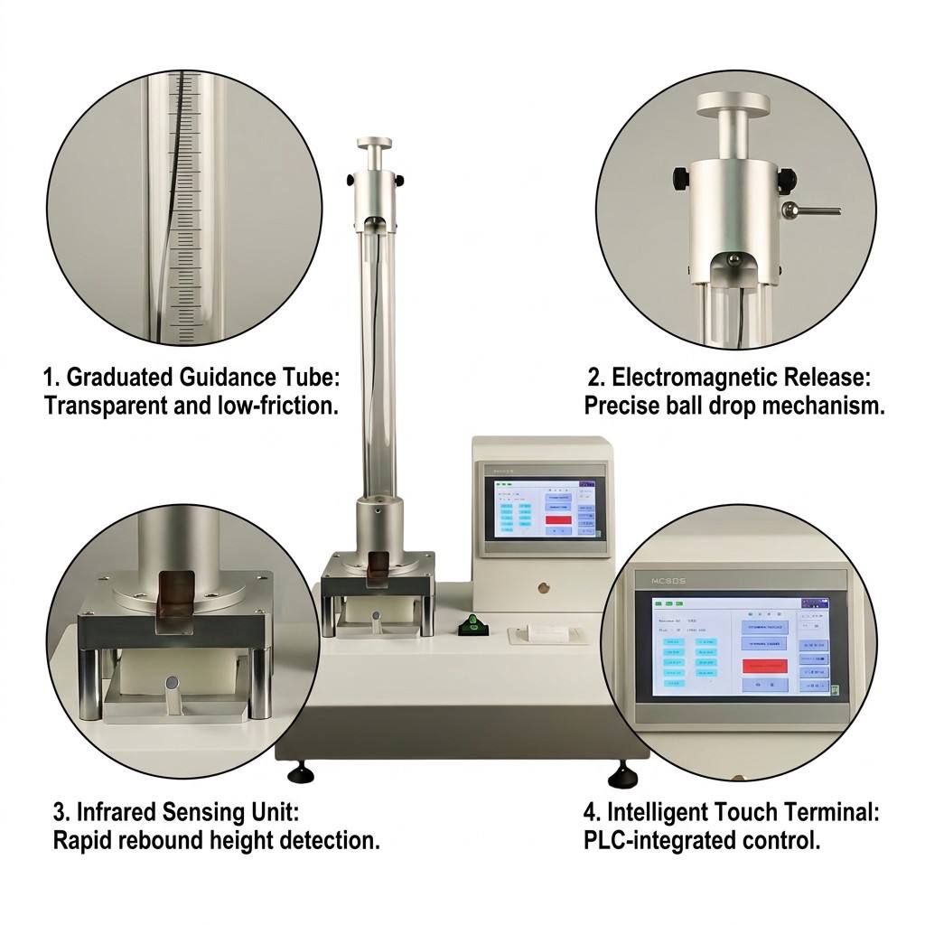 Professional Polyurethane Foam Resilience Tester Ball Drop Rebound Testing Machine for Furniture Lab