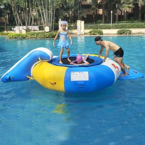 China 0.7mm Inflatable Water Trampoline Combo With Slide on sale