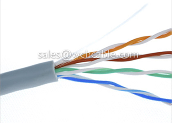 UL Lan Cable Cat5e UTP Solid 24AWG 4Pairs OD5.2mm RoHS Compliant & Halogen Free