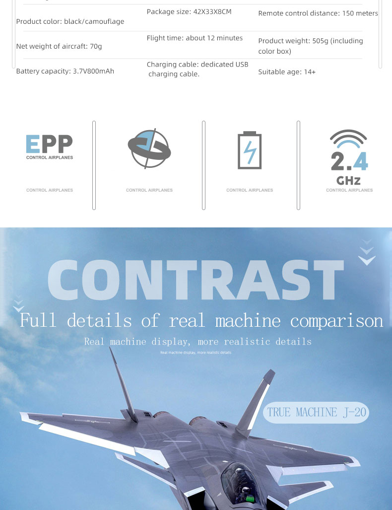 2.4g Fx9630 6 Axis Gyro Epp Foam J20 Rc Glider Airplane Fixed Wing Outdoor Remote Control Rc Plane Aircraft Flying Toys