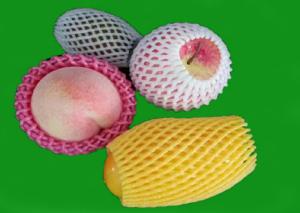 China Food Grade PE Epe Foam Fruit Net Yellow Color 3 - 15cm Width wholesale