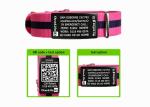 Adjustable Nylon Sport ID Bracelet With Engraving Black Metal Plate
