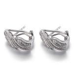 AAA+ 925 Silver CZ Earrings 2.81g 4mm Cubic Zirconia Stud Earrings