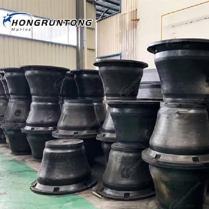 High Energy Absorption Cone Rubber Fender With Frontal Panel And Processing Service Cutting