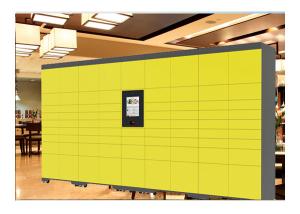 China 24 House Self Service Luggage Lockers Deposit Smart Keys Lockers With 22 Inch Touch Screen wholesale