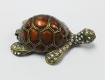 Turtle Animal pewter jewelry box turtle diamond decoration trinket jewelry box