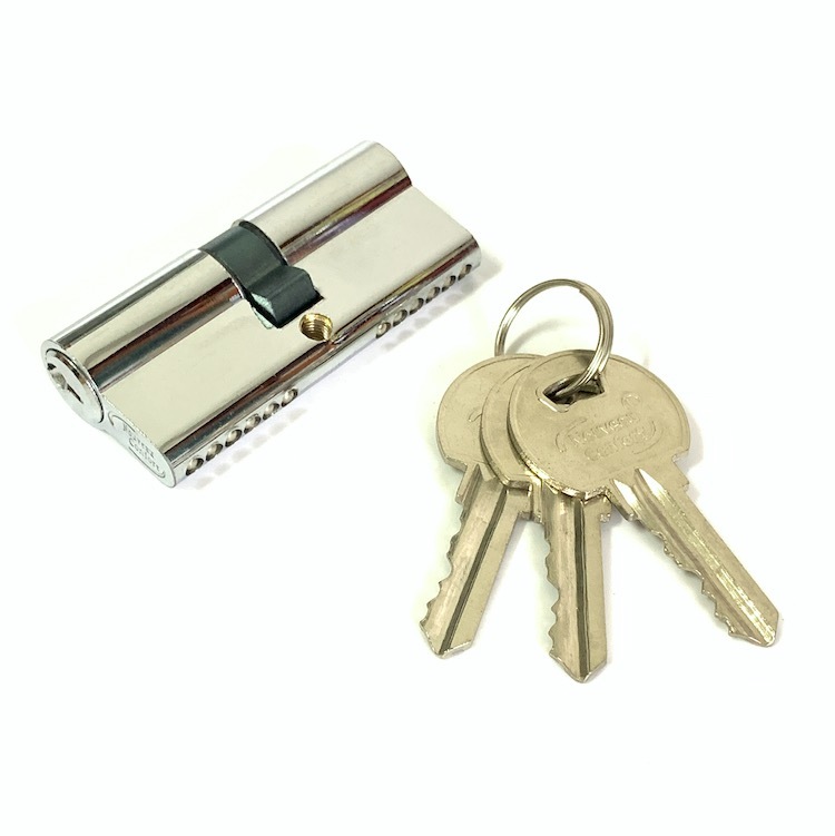 Double Open Zinc Cylinder Lock 70mm Secure Cylinder Lock Customized
