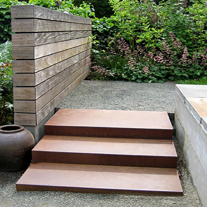 Architectural Staircases Crafted from Weathering Steel