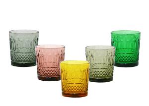 China CE Hand Pressed Solid Amber Smoky Grey 9OZ Crystal Whiskey Glasses For Drinking wholesale
