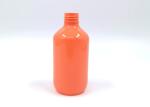 Oblique Shoulder PET Plastic Bottle With Black Fold Cap 300ml