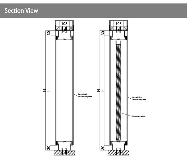 Premium Partition Wall System Double Glass With Blinds Innovation Meets Elegance