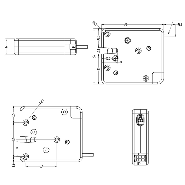 12v 24v 430 Stainless Steel Electronic Latch System Controlled Electric Cabinet Lock