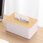 Stylish Wooden Desktop Tissue Box - Adds a Touch of Elegance to Your Desk.