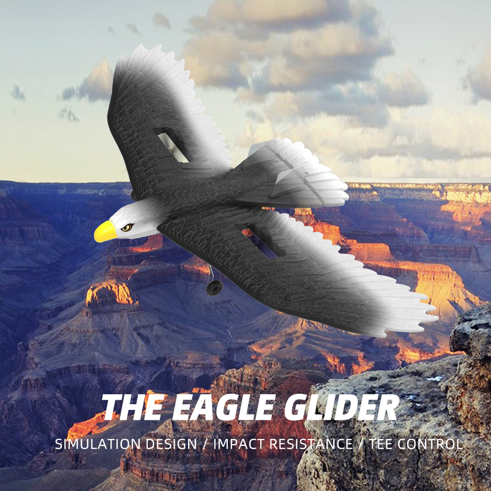 2.4g Eagle Plane Toy Model Airplane with Eagle Glider Shape Animal RC Flying Bird Toy Controller Battery 4*1.5AAA not included