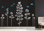 Funky Wall Flower Stickers G185 / Wall Sticker Art