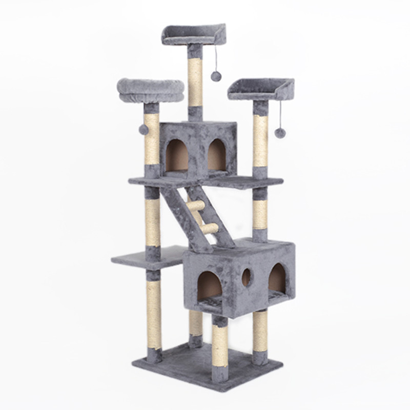 Weight 10kg Cat Climbing Tower Neutral Color Tone Multi-Platform 50kg Load Capacity