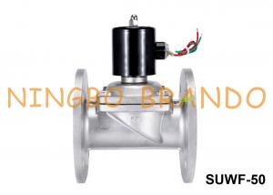 China SUWF-50 Stainless Steel Flanged Solenoid Valve 2'' DN50 24VDC 220VAC on sale