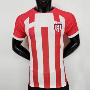 China Custom Quick Dry Red Retro Soccer Jersey Team Training Wear Football Kits wholesale