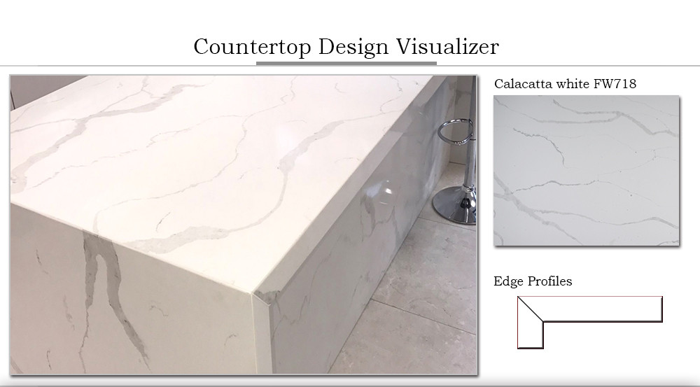Residential Bathroom vanity top remodelling Customized engineering Quartz Stone Countertops