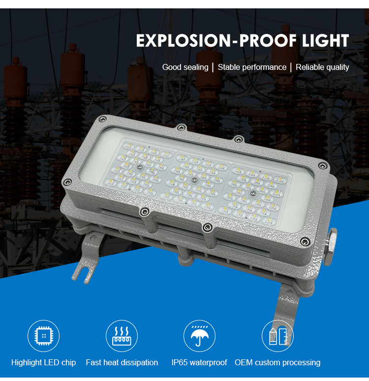 Ip65 50w Led Explosion-Proof Light For Subway Tunnel Waterproof