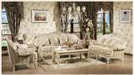 New French style picture fabric and wood sofa furniture antique classic sofa set