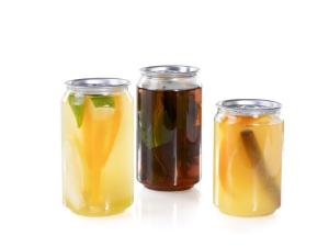 China Food Grade 300ml OEM PET Plastic Beverage Bottles With Snap Lid wholesale
