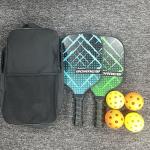 400*200*10MM Glass Fiber Pickleball Paddle Set 2 Paddles 4 Balls and 1 Bag
