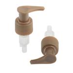 Brown Striped PP Left Right Lock Pump 28/410 Body Lotion Pump Dispenser