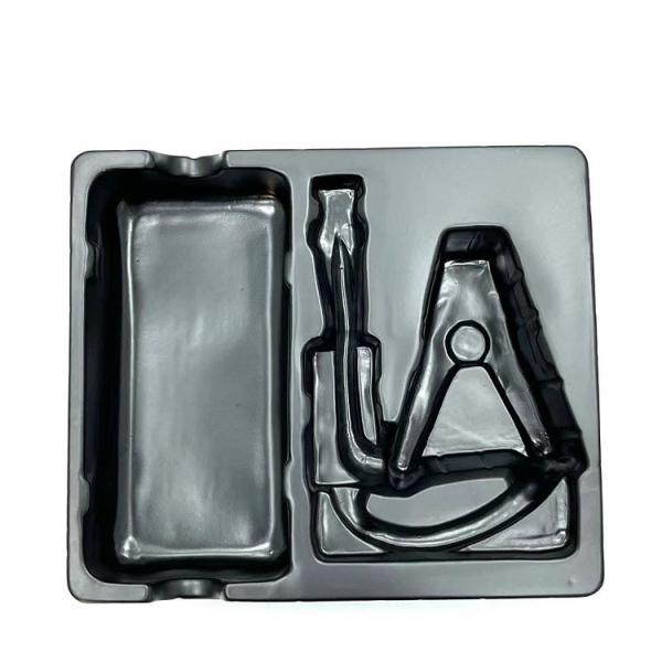 Plastic Electronic Welder Tray Black ESD Anti Static PVC Blister Accessories