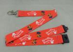 Heat Transfer Promotional Lanyards Shot Straps Red Printed Lanyards