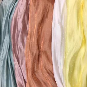 China Sparking Silky 145cm Polyester Jacquard Fabric Crystal Polka Dot Satin Fabric wholesale