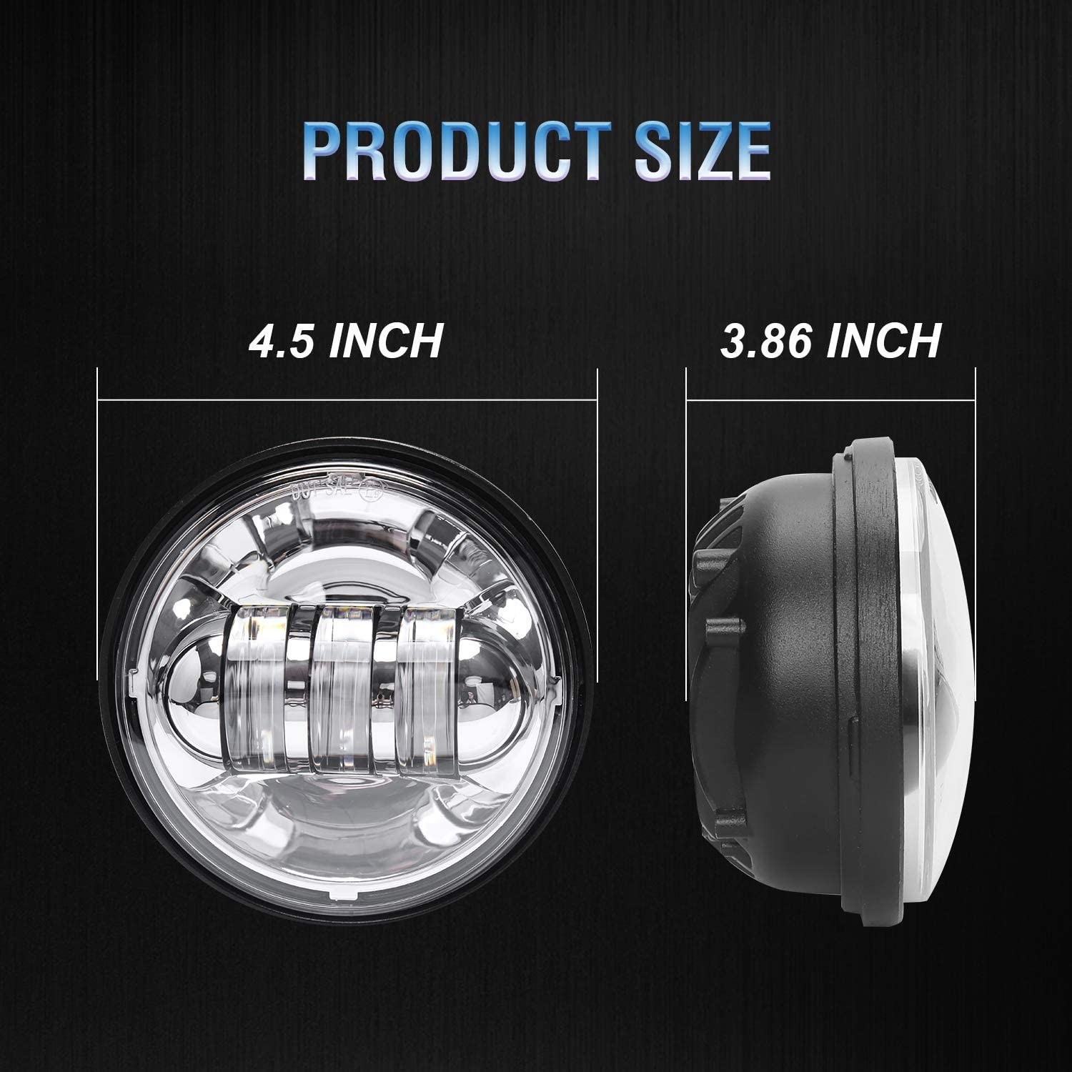 4.5 Inch Cree LED Passing Light For Motorcycles Auxiliary 30W White 6500K