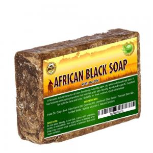 China MSDS 100% Natural Shea Butter Africa Black Bar Soap For Dull Dry Skin wholesale